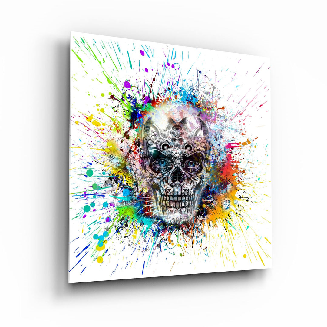 ・"Skulla"・Glass Wall Art | Artdesigna Glass Printing Wall Arts.