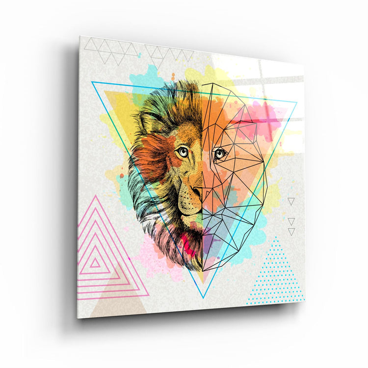 ・"Astro Lion"・Glass Wall Art | Artdesigna Glass Printing Wall Arts.