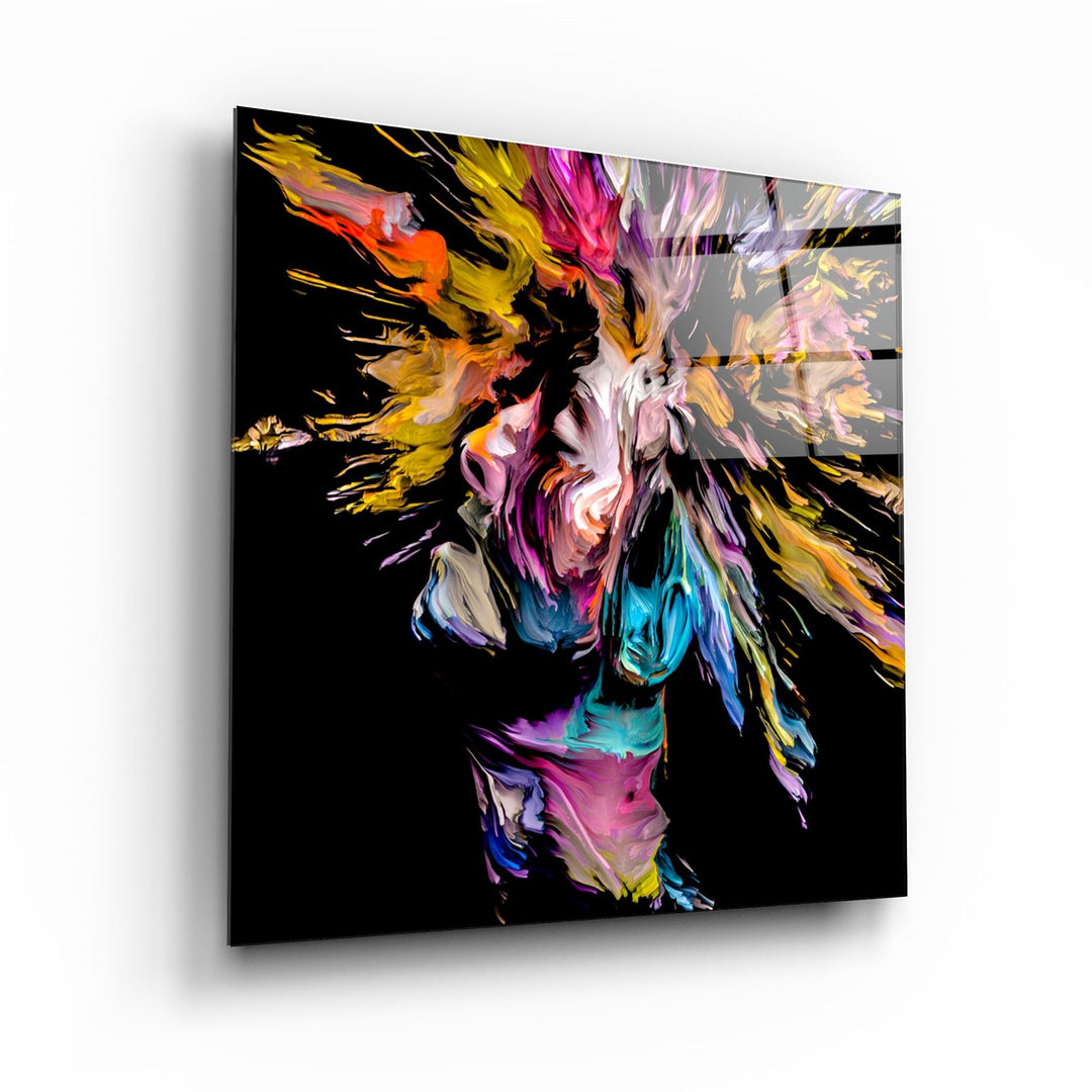 ・"Boom Head"・Glass Wall Art | Artdesigna Glass Printing Wall Arts.