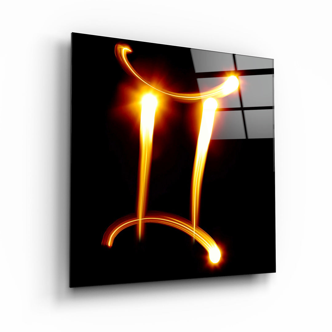 ."Gemini Zodiac Symbol". Glass Wall Art | Artdesigna Glass Printing Wall Arts.