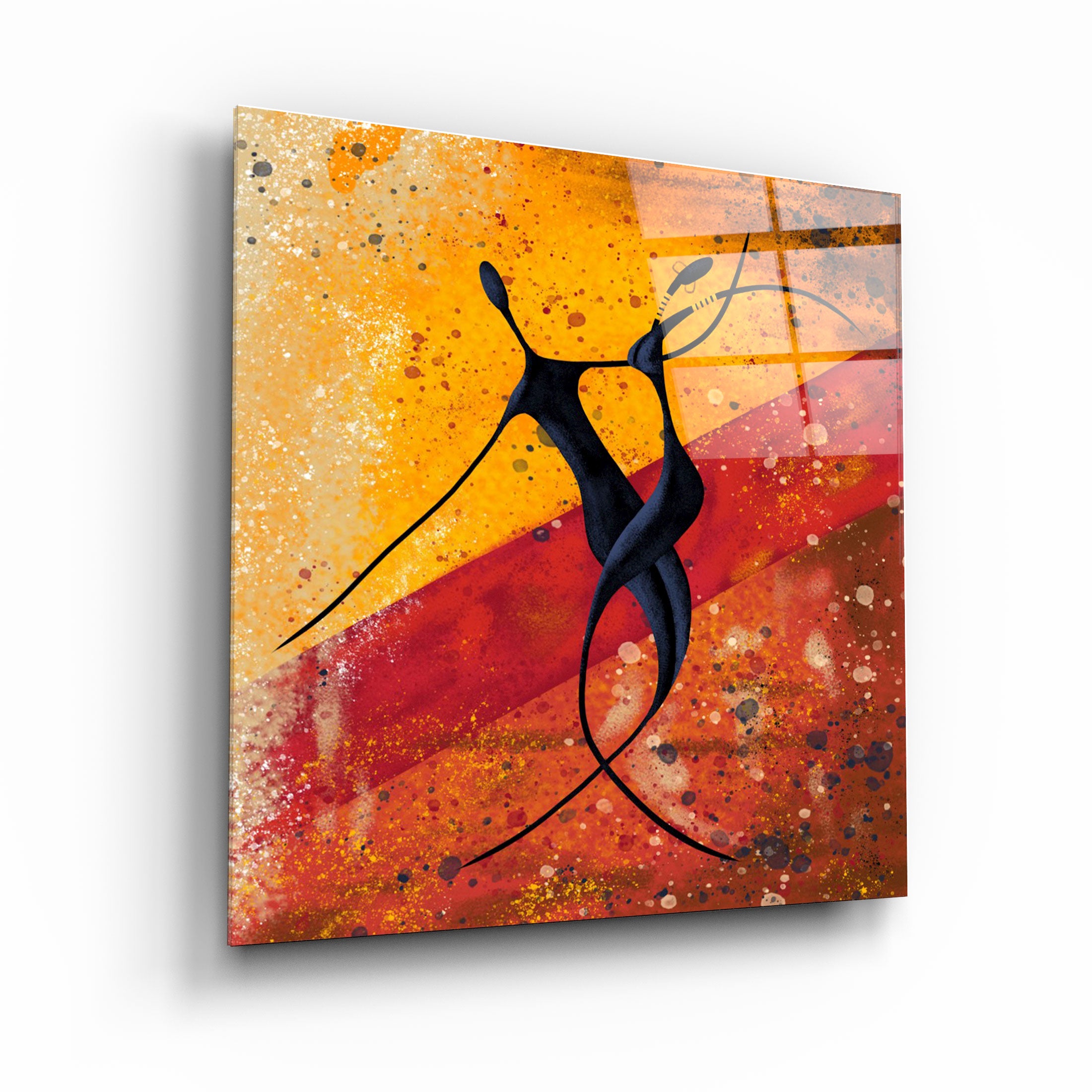 ・"Abstract Dancers"・Glass Wall Art | Artdesigna Glass Printing Wall Arts.