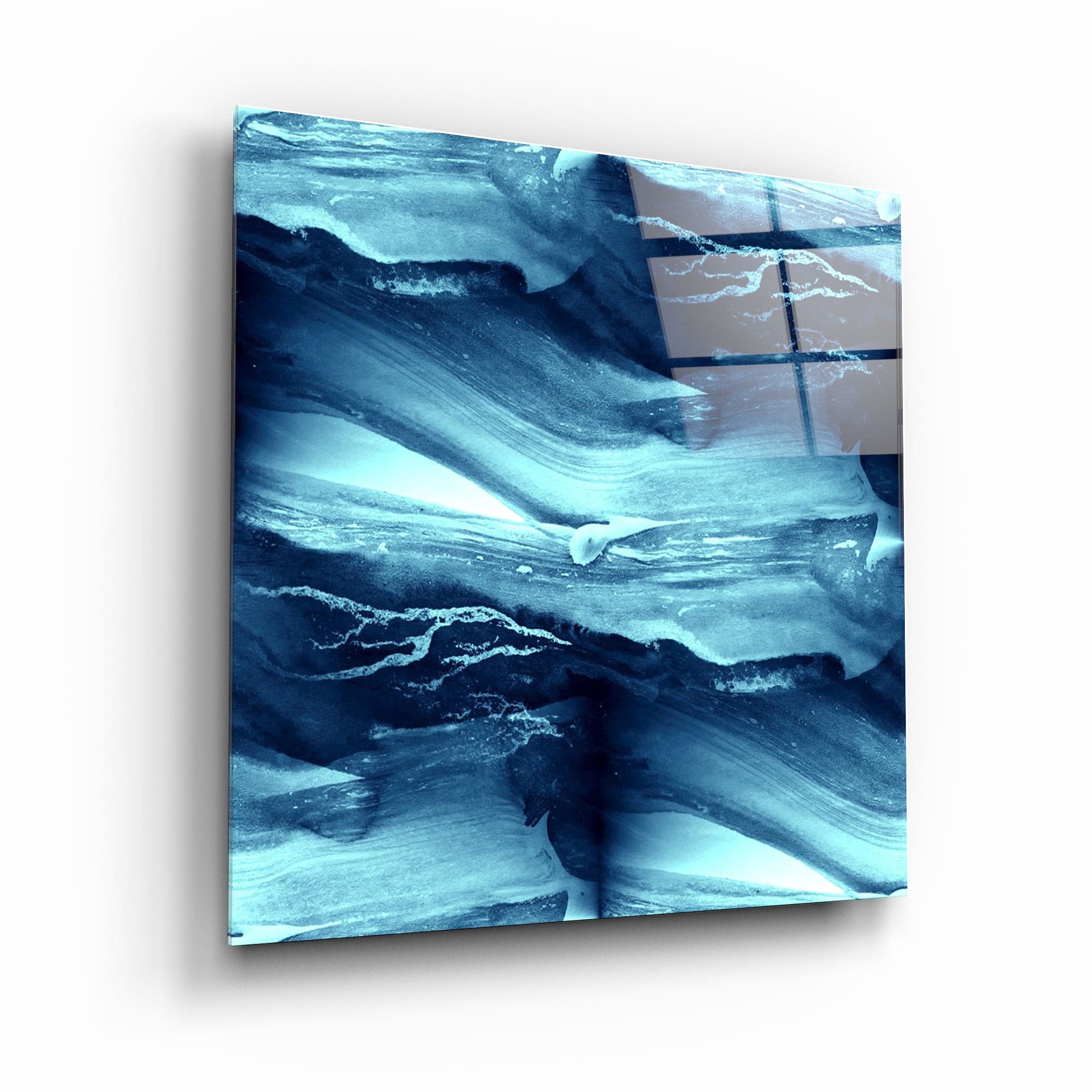・"Abstract Waves"・Glass Wall Art | Artdesigna Glass Printing Wall Arts.