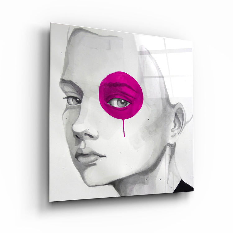 ・"Purple Eye"・Glass Wall Art | Artdesigna Glass Printing Wall Arts.