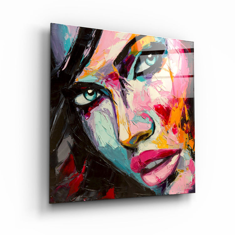 ・"Abstract Woman Portrait V2"・Glass Wall Art | Artdesigna Glass Printing Wall Arts.