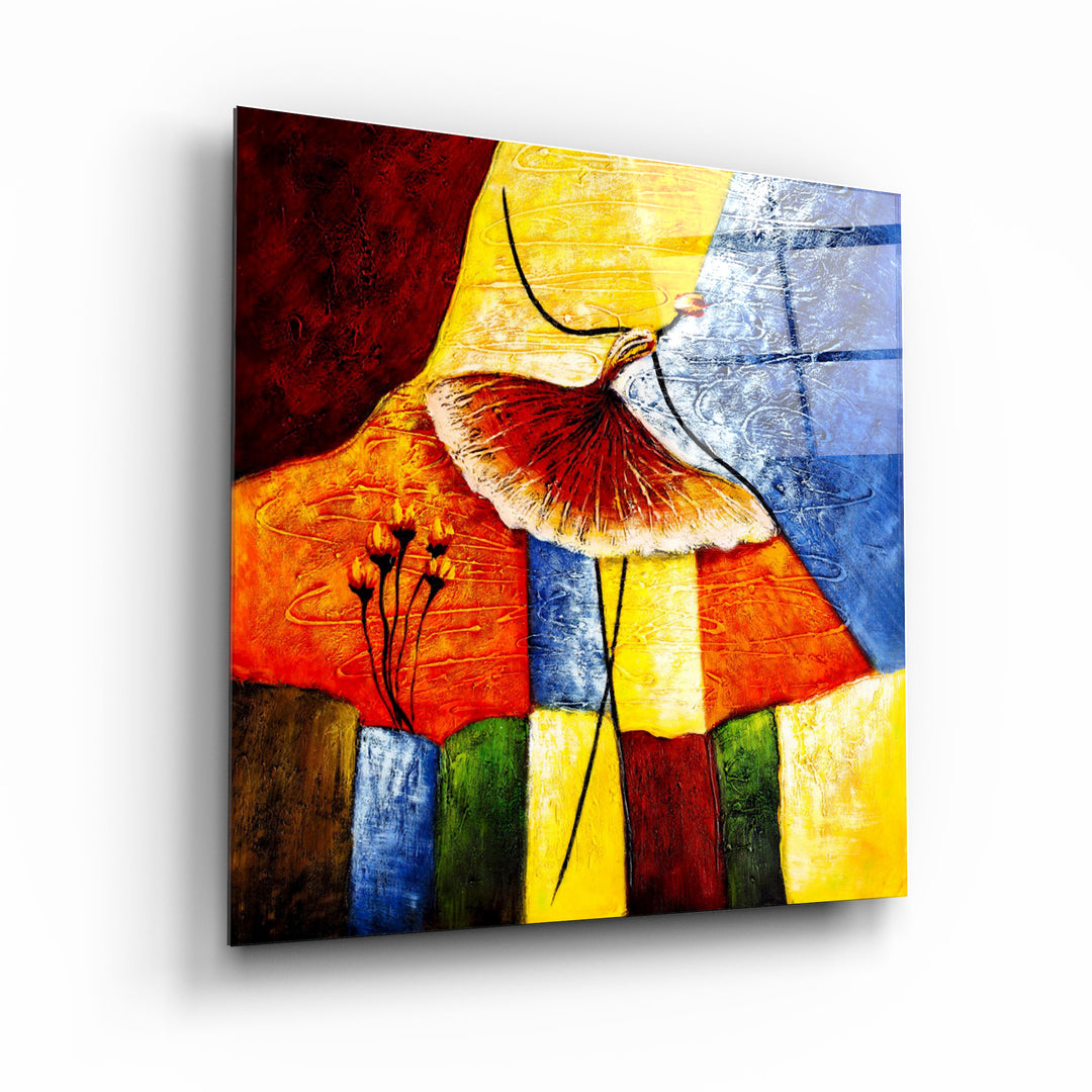 ・"Abstract Colorful Ballerina"・Glass Wall Art | Artdesigna Glass Printing Wall Arts.