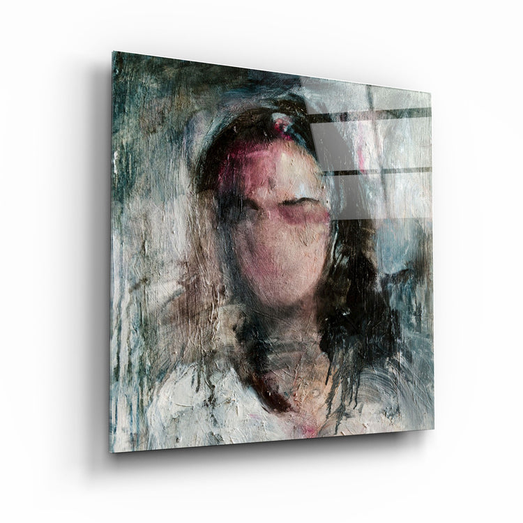 ・"Abstract Woman Oil Painting"・Glass Wall Art | Artdesigna Glass Printing Wall Arts.