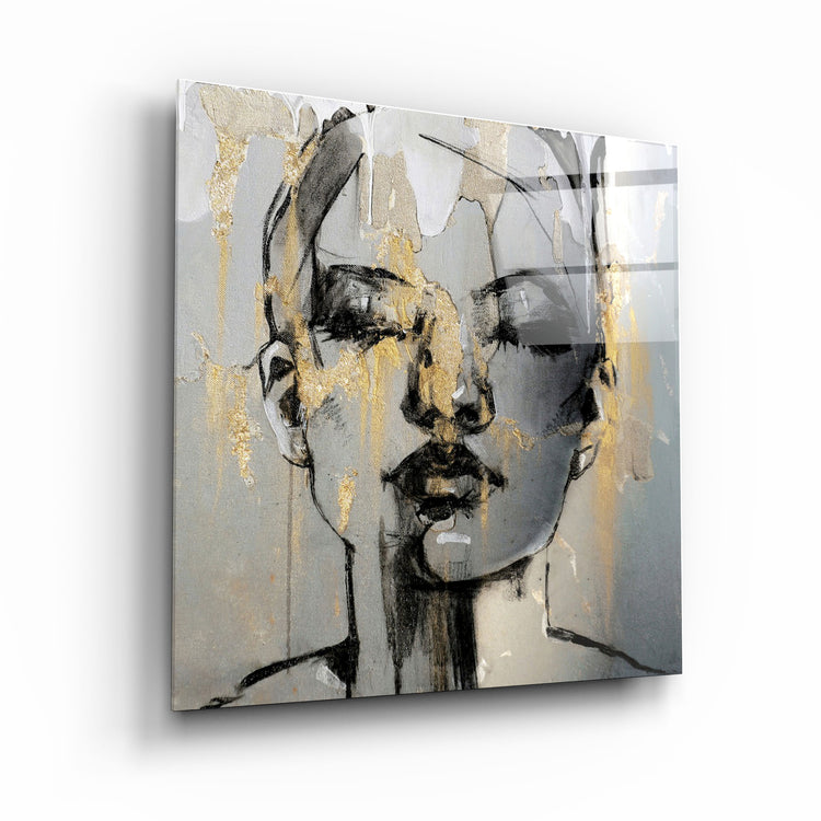 ・"Abstract Woman Portrait V3"・Glass Wall Art | Artdesigna Glass Printing Wall Arts.