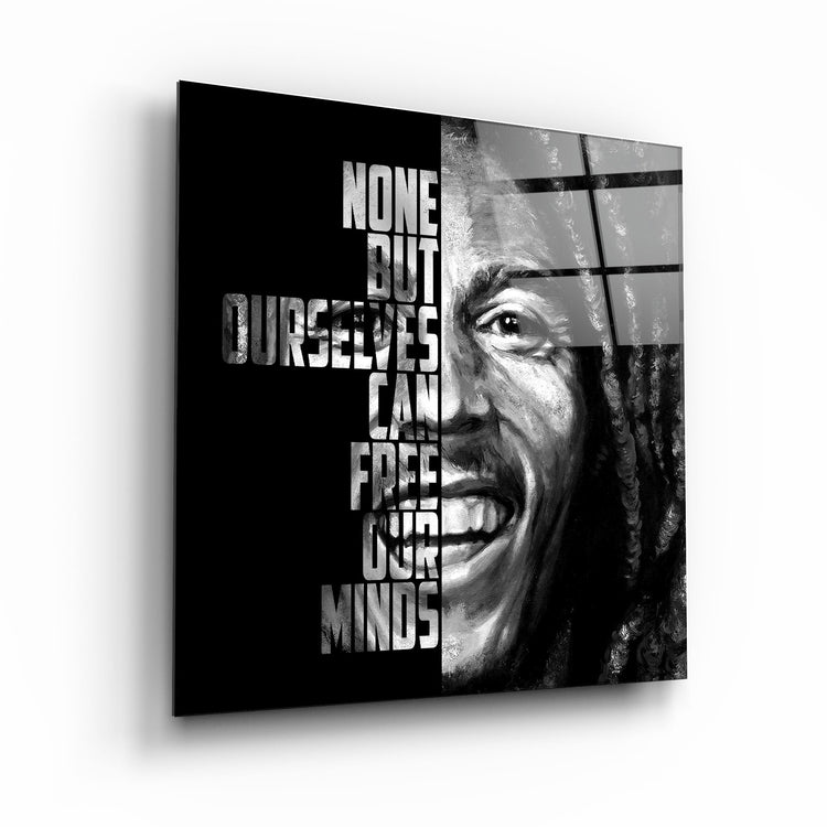 ・"Bob Marley"・Designers Collection Glass Wall Art | Artdesigna Glass Printing Wall Arts.