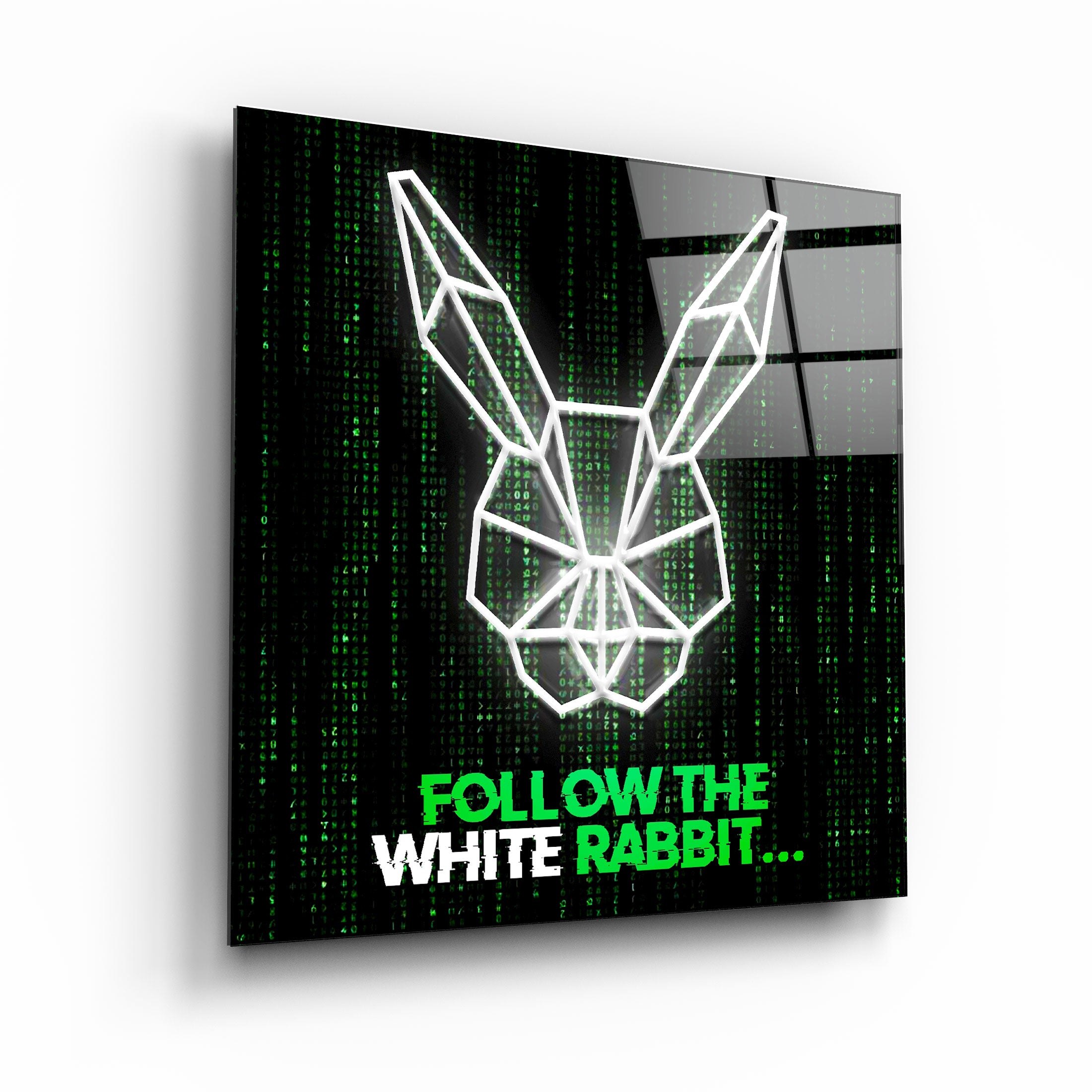 ・"Follow the Rabbit"・Glass Wall Art | Artdesigna Glass Printing Wall Arts.