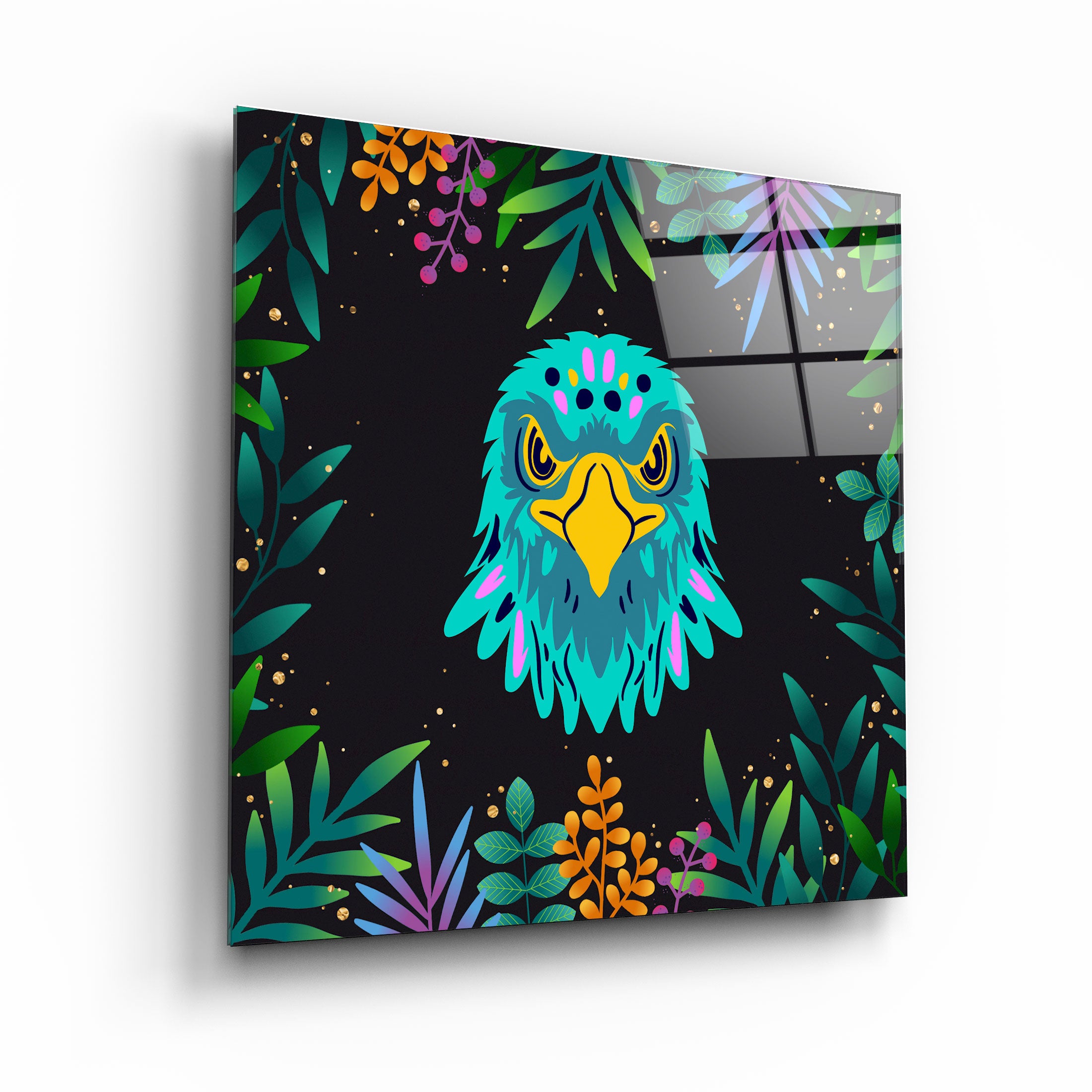 ・"Animal Republic-Eagle"・Designers Collection Glass Wall Art | Artdesigna Glass Printing Wall Arts.