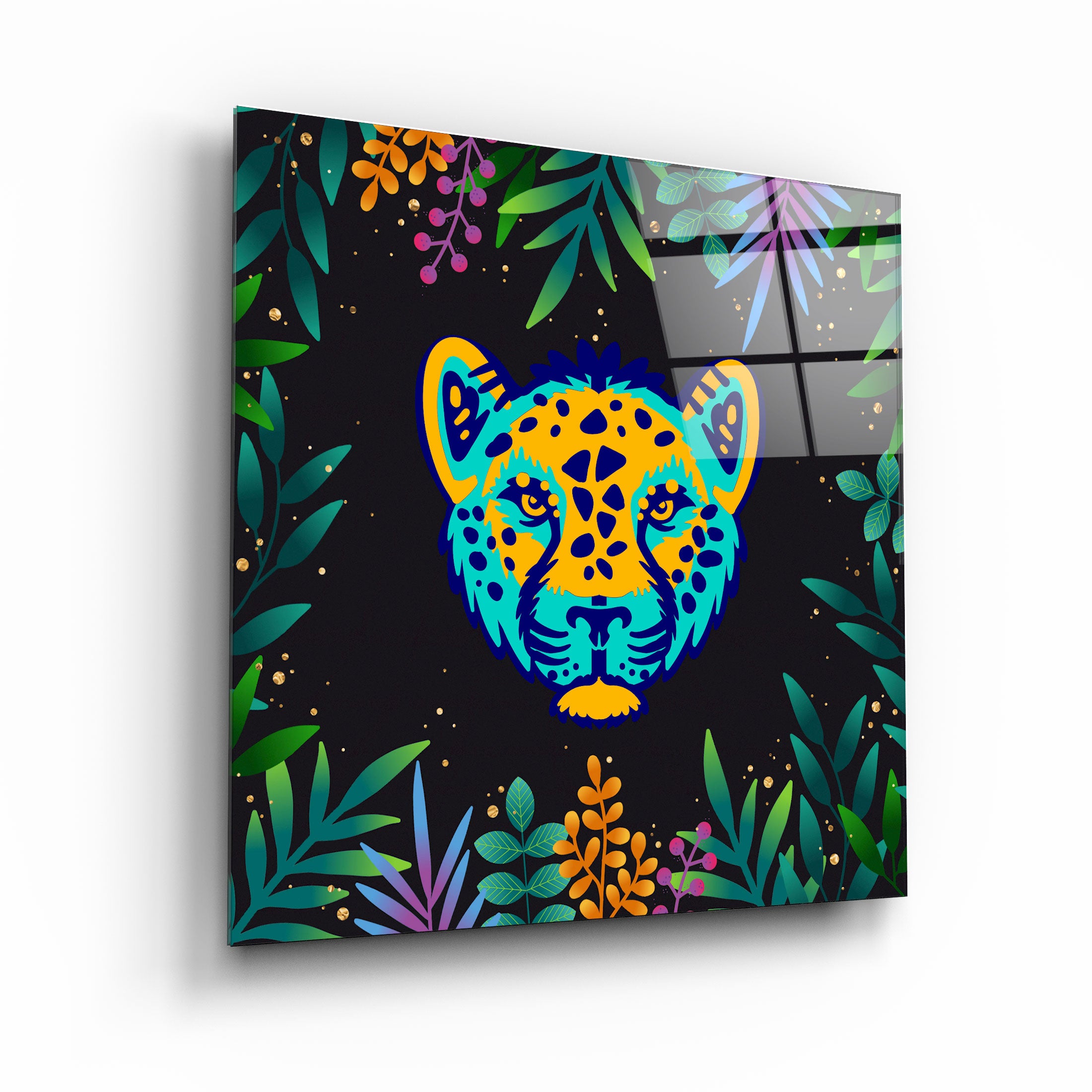 ・"Animal Republic-Cheetah"・Designers Collection Glass Wall Art | Artdesigna Glass Printing Wall Arts.