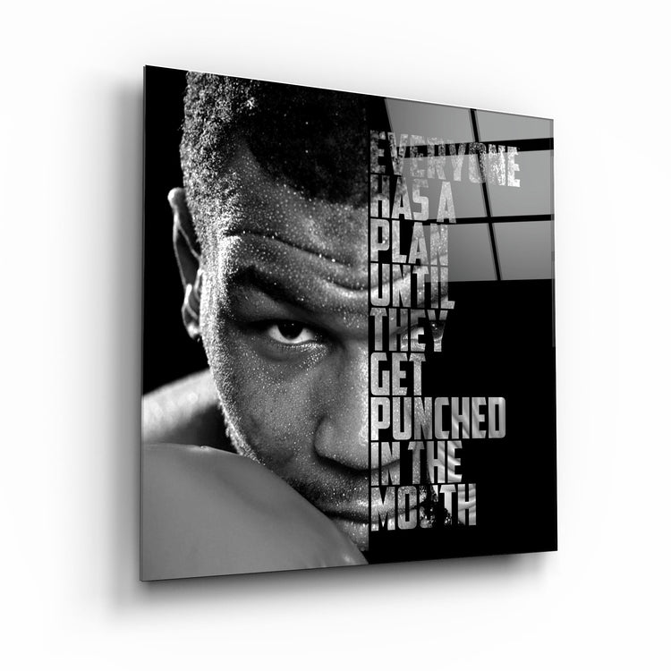 ・"Mike Tyson"・Designers Collection Glass Wall Art | Artdesigna Glass Printing Wall Arts.