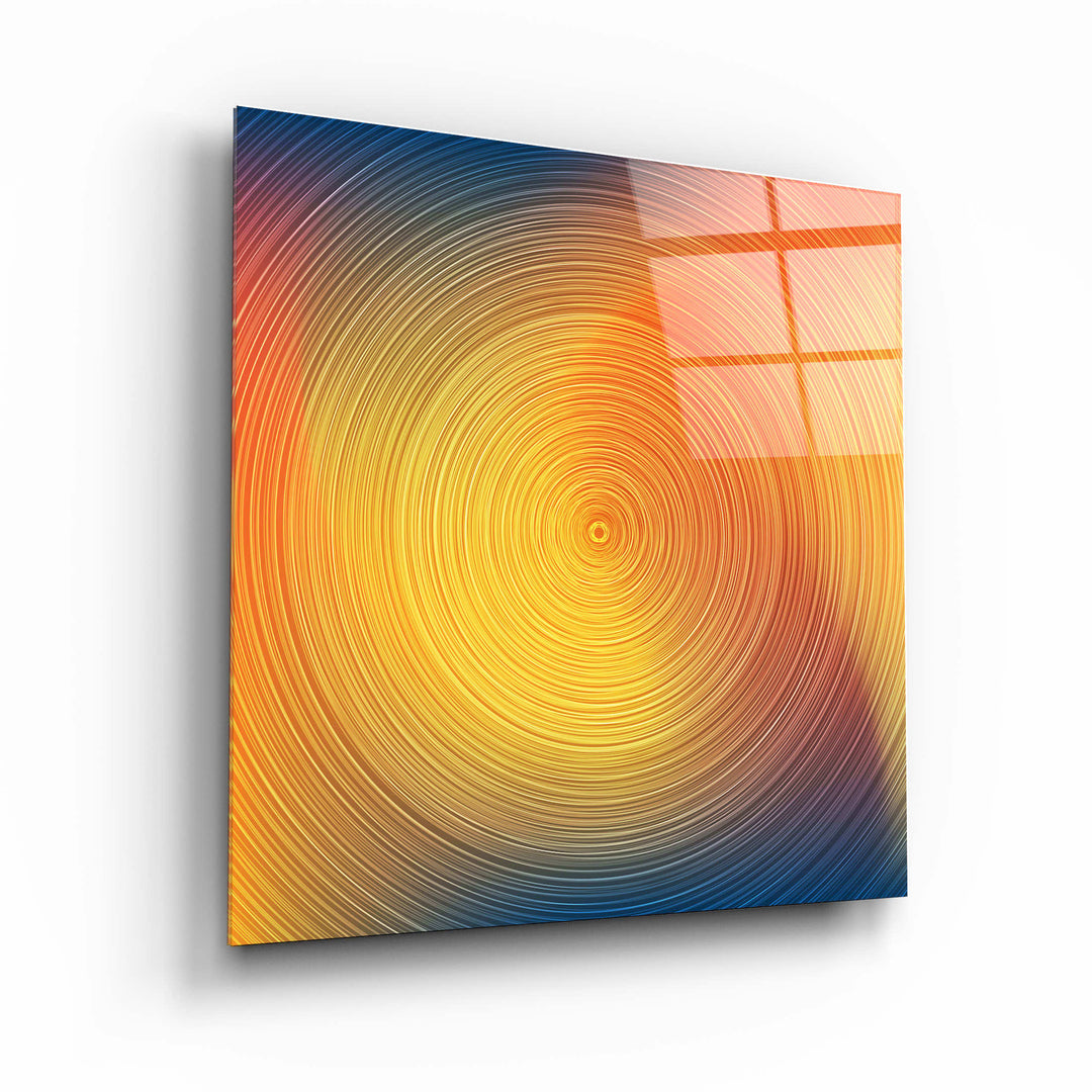 ."Yellow Hypnosis". Designer's Collection Glass Wall Art