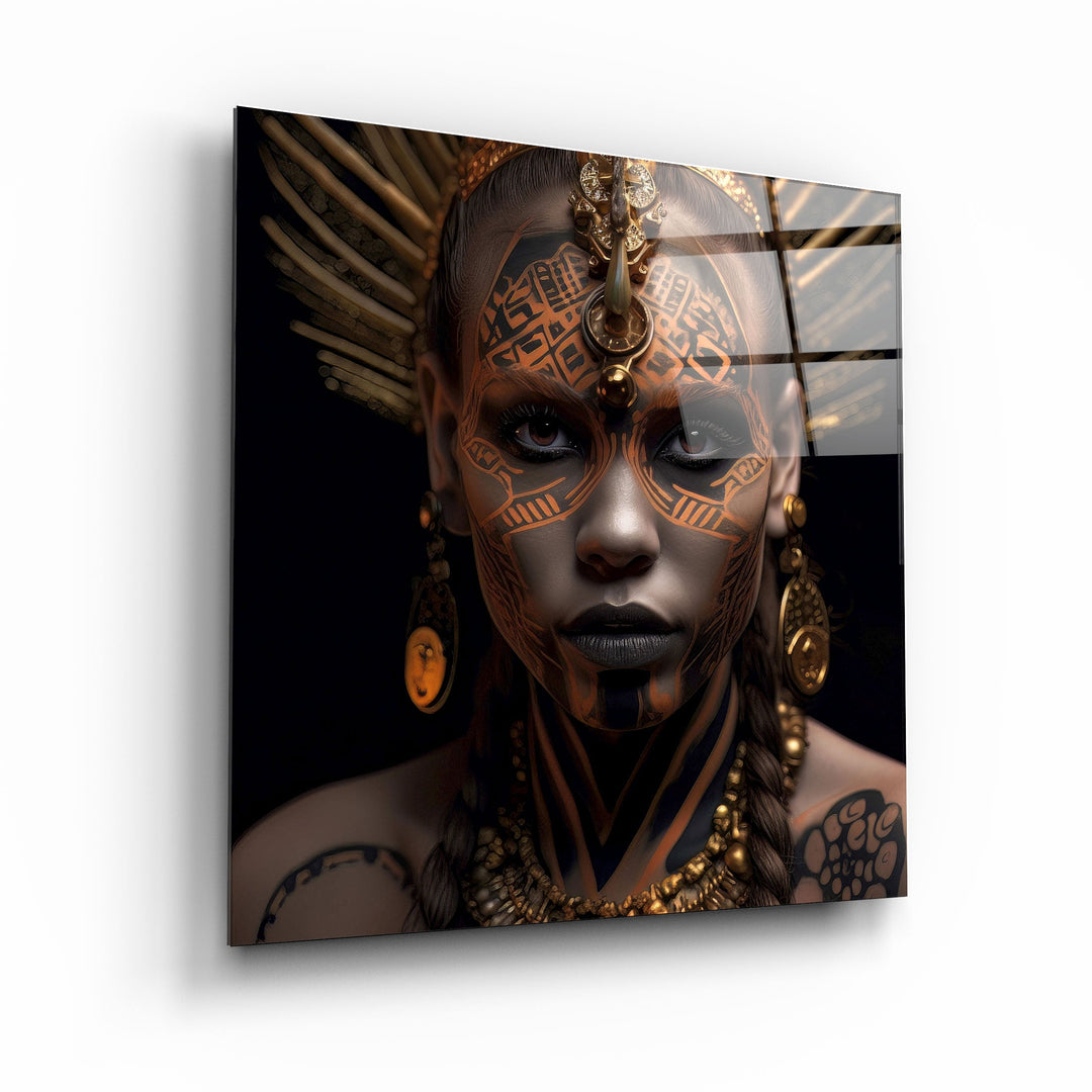 ."Woman Warriors 1". Secret World Collection Glass Wall Art