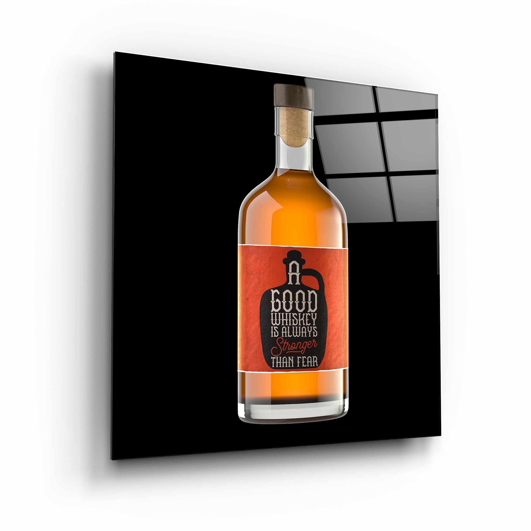 ."Whiskey Bottle". Glass Wall Art | Artdesigna Glass Printing Wall Arts.