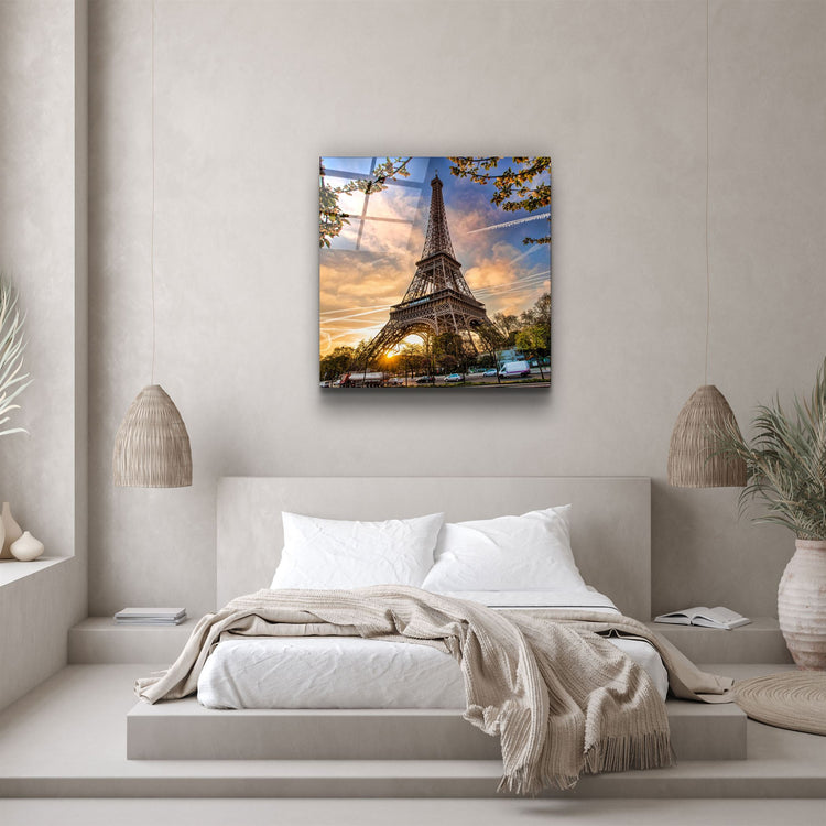 ・"Eiffel Tower"・Glass Wall Art | Artdesigna Glass Printing Wall Arts.