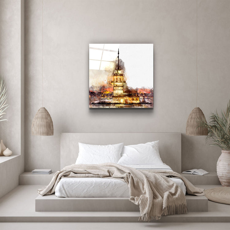 ・"Maiden's Tower"・Glass Wall Art | Artdesigna Glass Printing Wall Arts.