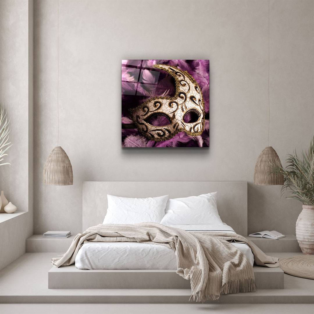 ・"Ball Mask"・Glass Wall Art | Artdesigna Glass Printing Wall Arts.