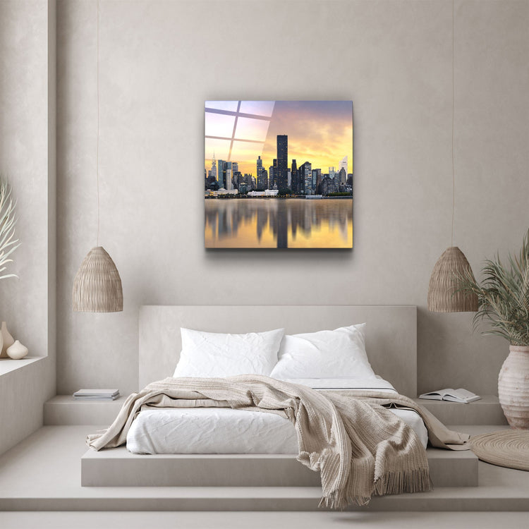 ・"Downtown (City Center)"・Glass Wall Art | Artdesigna Glass Printing Wall Arts.