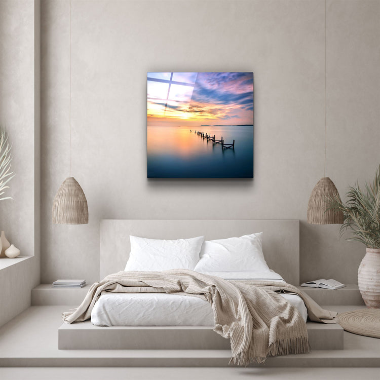 ・"Sunset"・Glass Wall Art | Artdesigna Glass Printing Wall Arts.