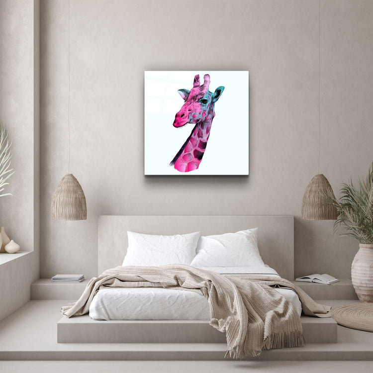 ・"Giraffe"・Glass Wall Art | Artdesigna Glass Printing Wall Arts.