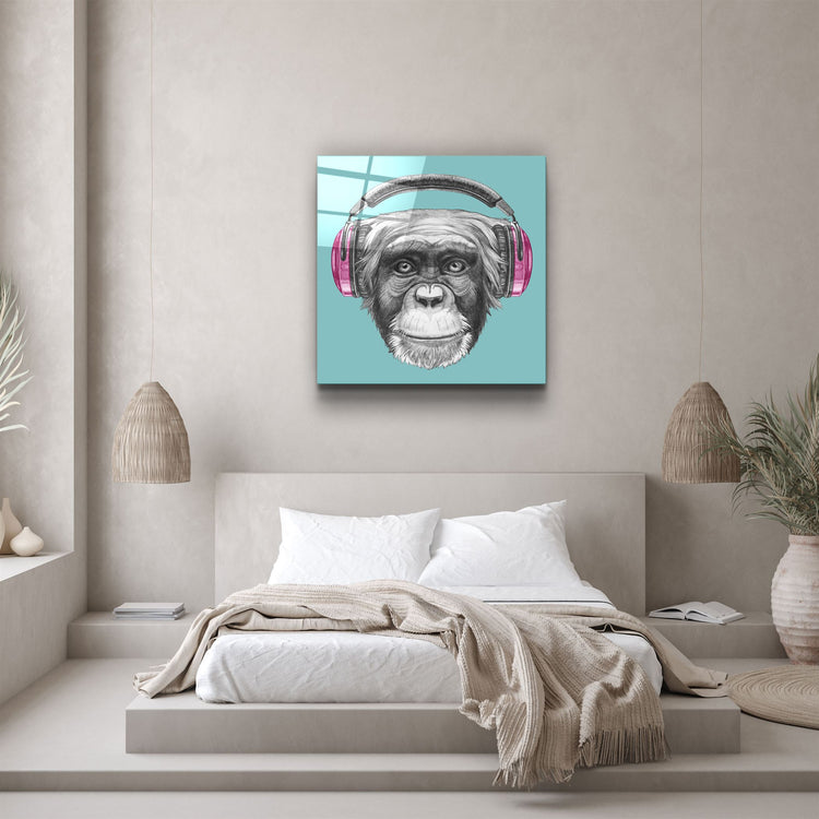 ・"Monkey"・Glass Wall Art | Artdesigna Glass Printing Wall Arts.