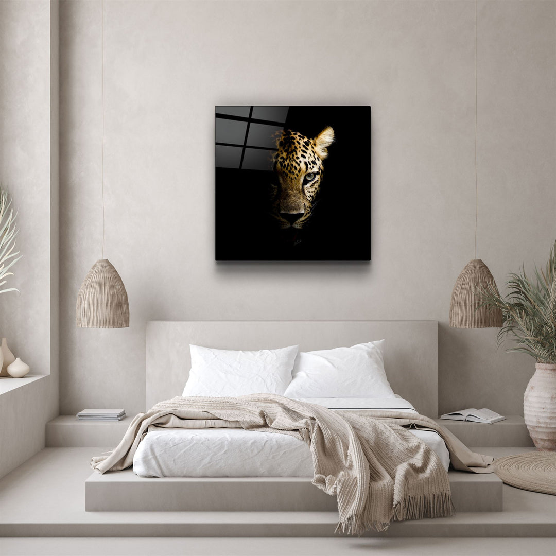 ・"Leopard"・Glass Wall Art | Artdesigna Glass Printing Wall Arts.