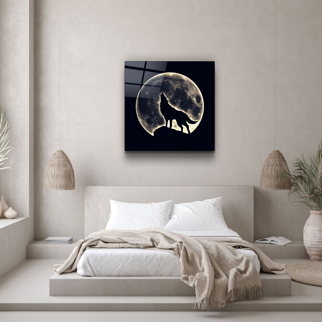 ・"Full Moon"・Glass Wall Art | Artdesigna Glass Printing Wall Arts.