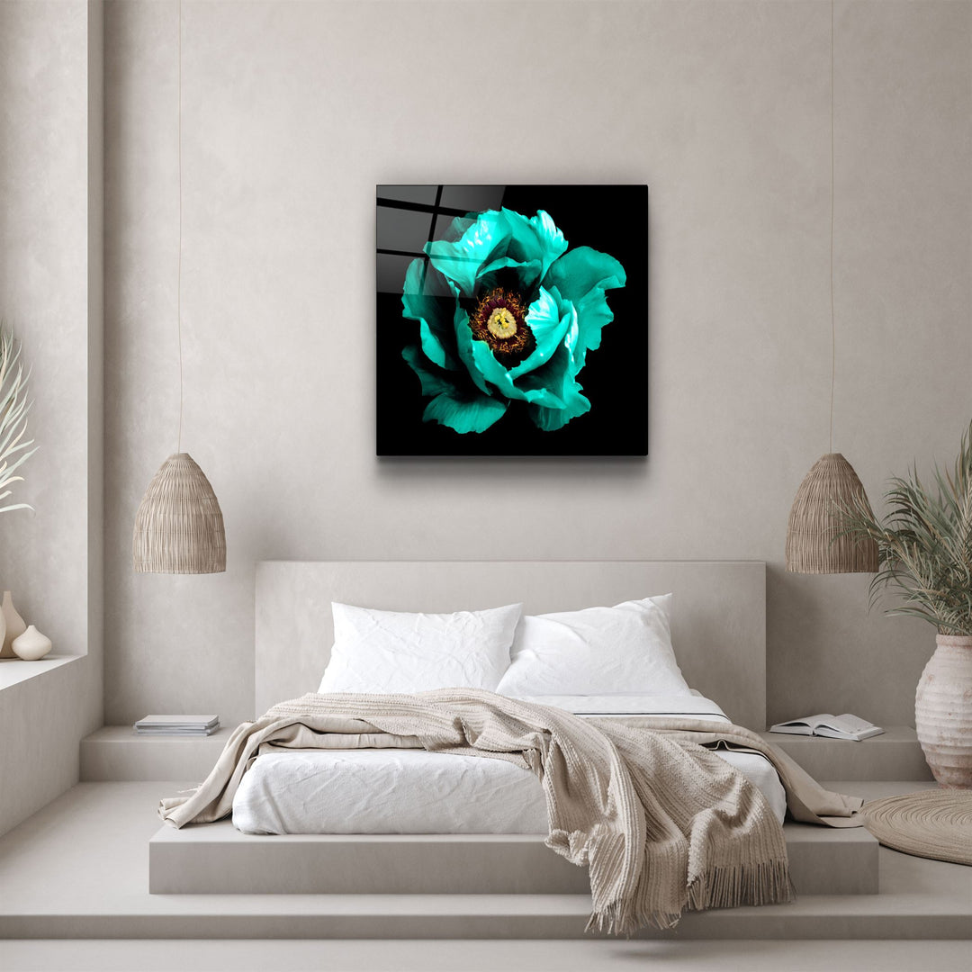 ・"Floral Green"・Glass Wall Art | Artdesigna Glass Printing Wall Arts.