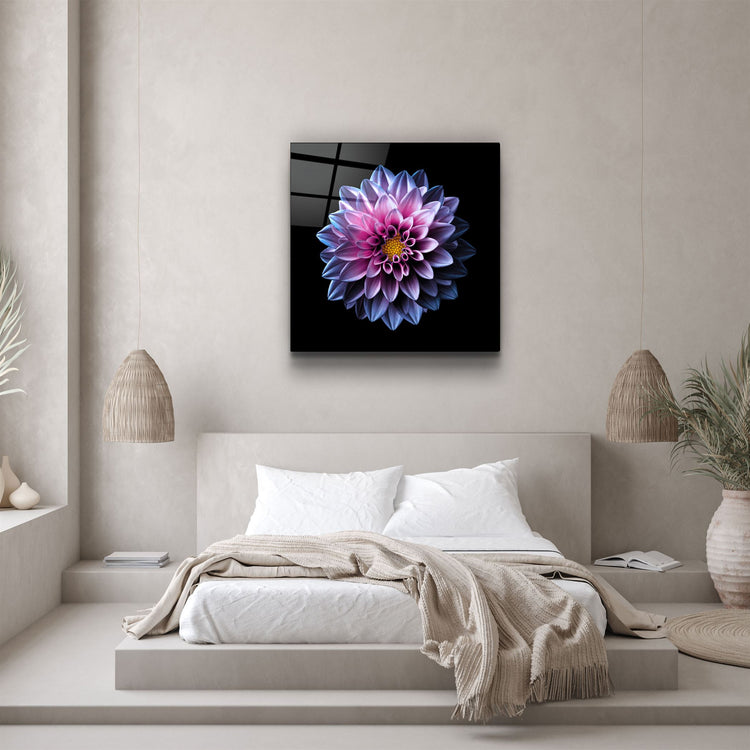 ・"Purple Flower"・Glass Wall Art | Artdesigna Glass Printing Wall Arts.