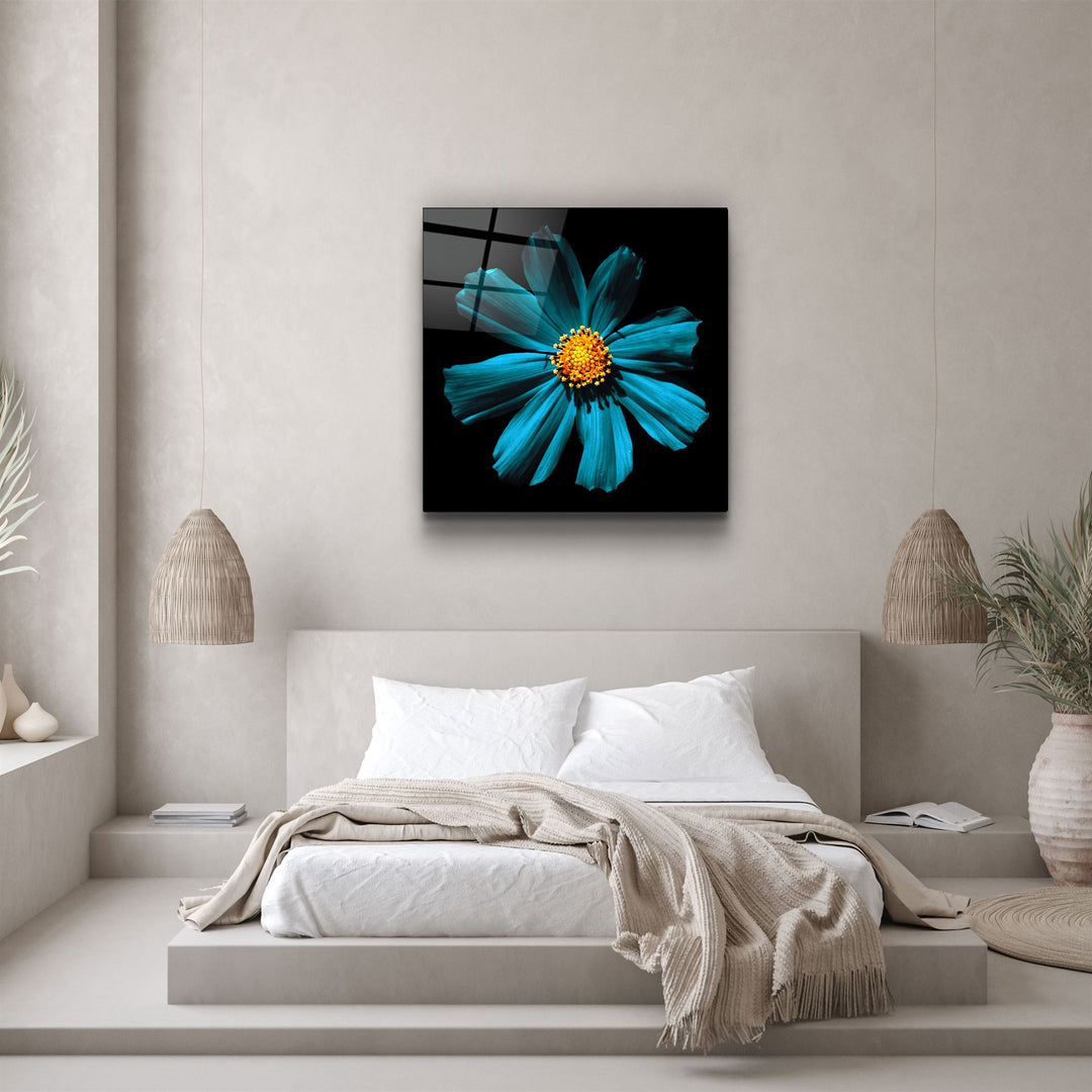 ・"Green Flower"・Glass Wall Art | Artdesigna Glass Printing Wall Arts.