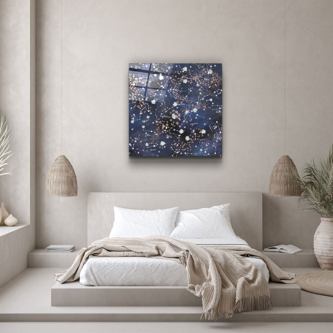 ・"Stars and Zodiacs"・Glass Wall Art | Artdesigna Glass Printing Wall Arts.