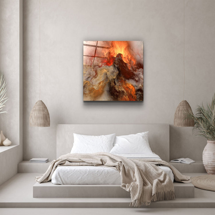 ・"Lava"・Glass Wall Art | Artdesigna Glass Printing Wall Arts.