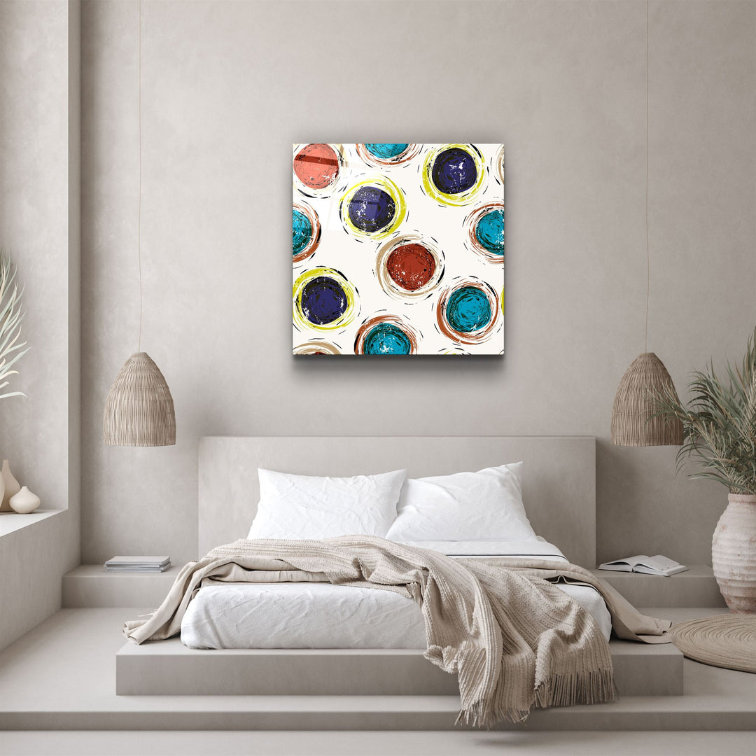 ・"Abstract Circles"・Glass Wall Art | Artdesigna Glass Printing Wall Arts.