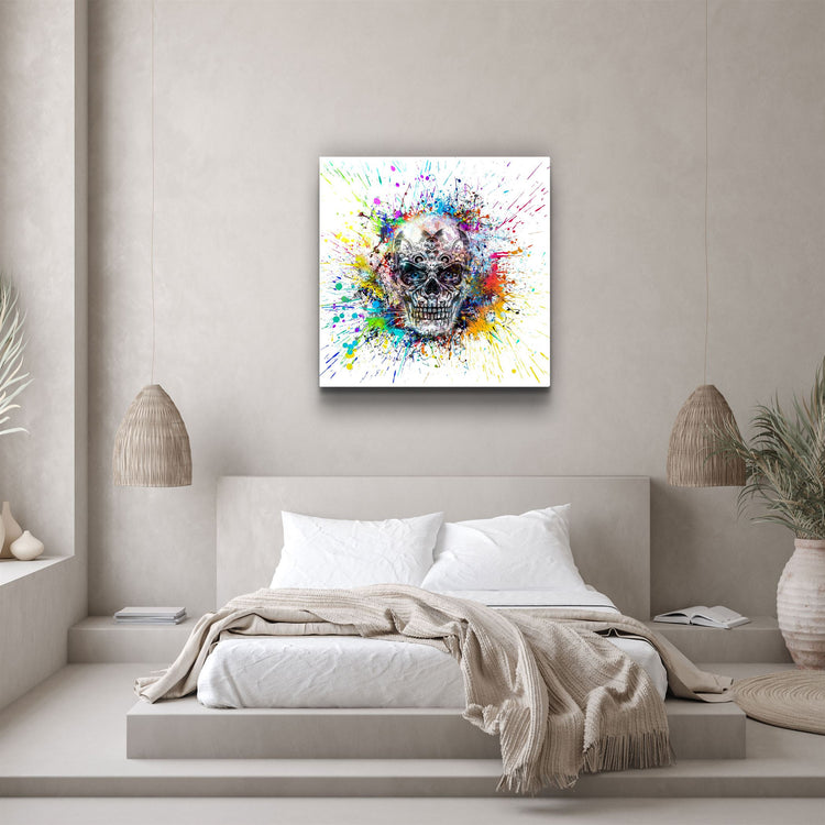 ・"Skulla"・Glass Wall Art | Artdesigna Glass Printing Wall Arts.