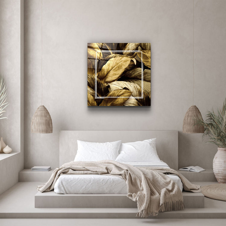 ・"Leaves "・Glass Wall Art | Artdesigna Glass Printing Wall Arts.