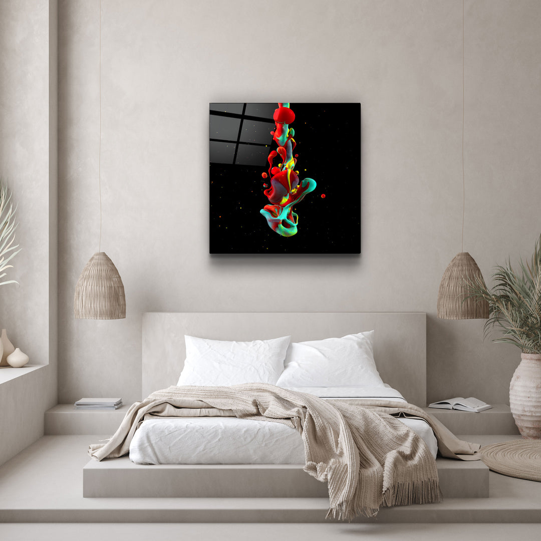 ・"Abstract Colorful Paint"・Glass Wall Art | Artdesigna Glass Printing Wall Arts.