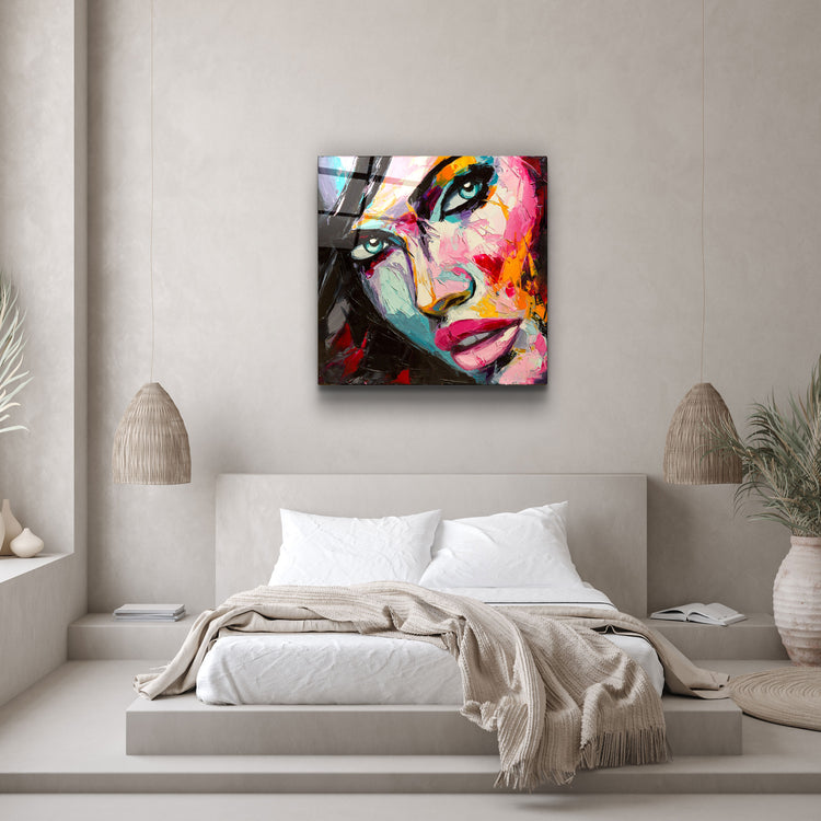 ・"Abstract Woman Portrait V2"・Glass Wall Art | Artdesigna Glass Printing Wall Arts.