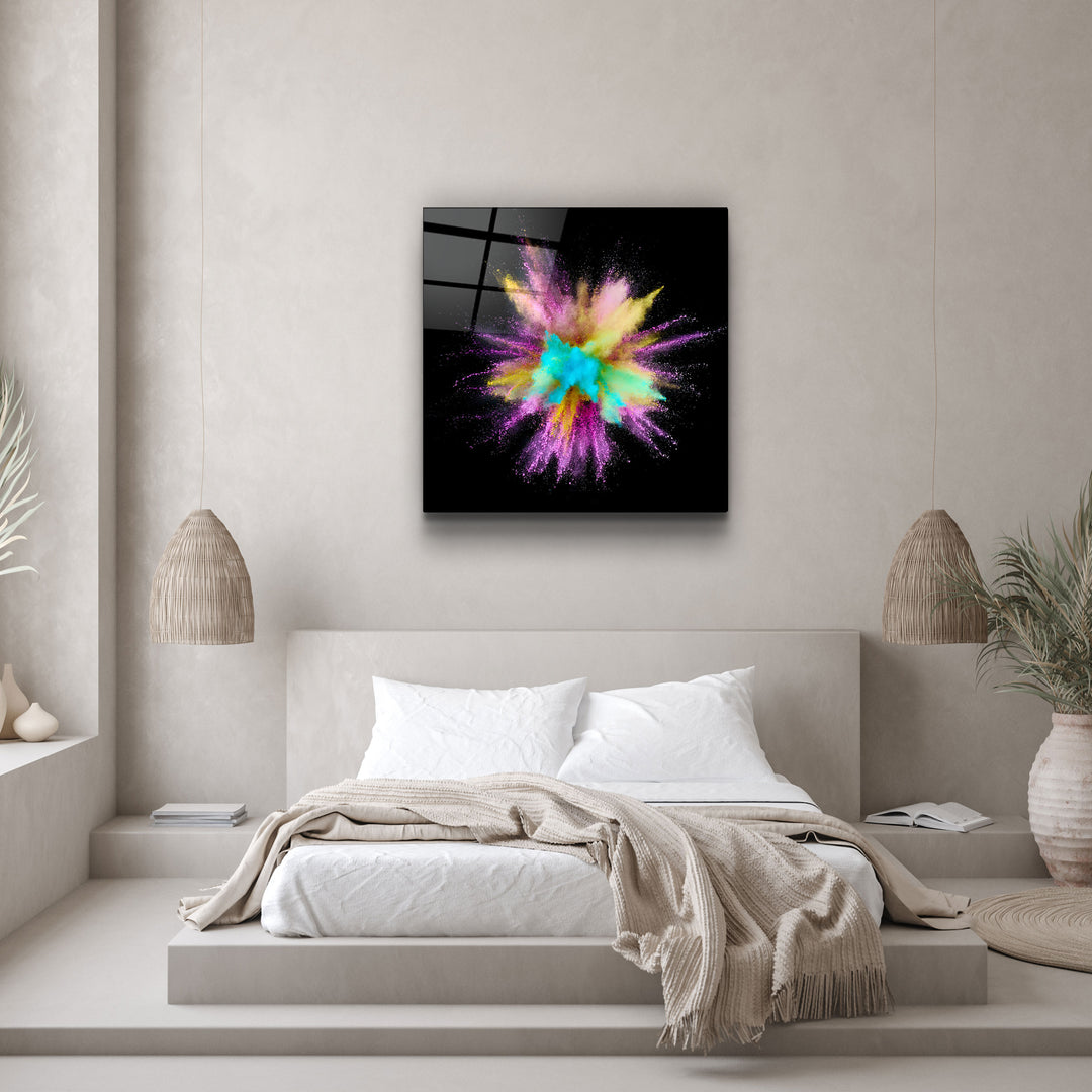 ・"Colorful Explosion"・Glass Wall Art | Artdesigna Glass Printing Wall Arts.