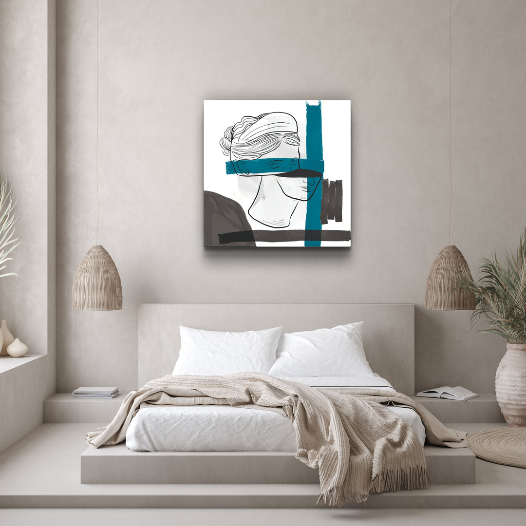 ・"Abstract Woman Portrait Painting"・Glass Wall Art | Artdesigna Glass Printing Wall Arts.