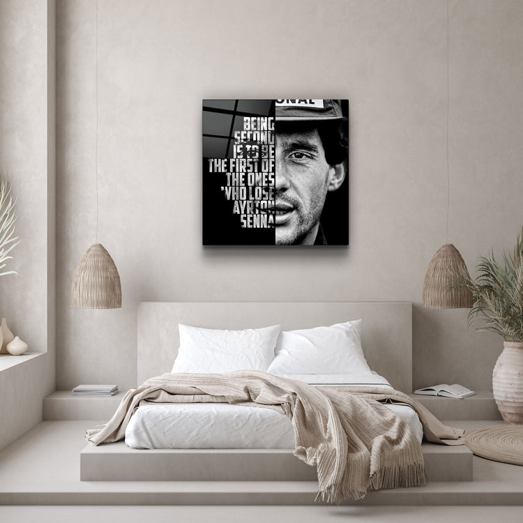 ・"Ayrton Senna"・Designers Collection Glass Wall Art | Artdesigna Glass Printing Wall Arts.