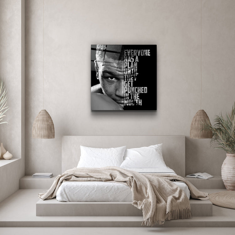 ・"Mike Tyson"・Designers Collection Glass Wall Art | Artdesigna Glass Printing Wall Arts.