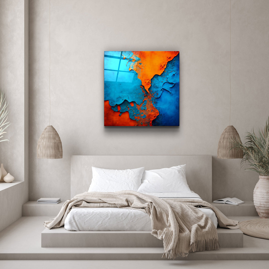 ."Cracked Wall". Designer's Collection Glass Wall Art