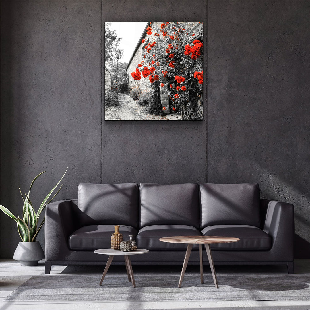 ・"Red Roses"・Glass Wall Art | Artdesigna Glass Printing Wall Arts.