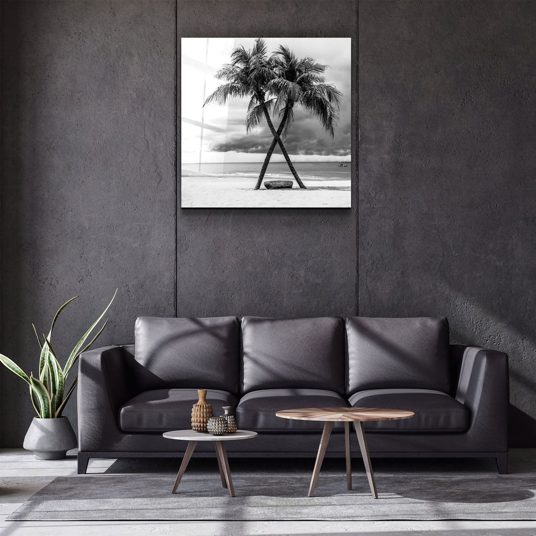 ・"Palm Trees"・Glass Wall Art | Artdesigna Glass Printing Wall Arts.