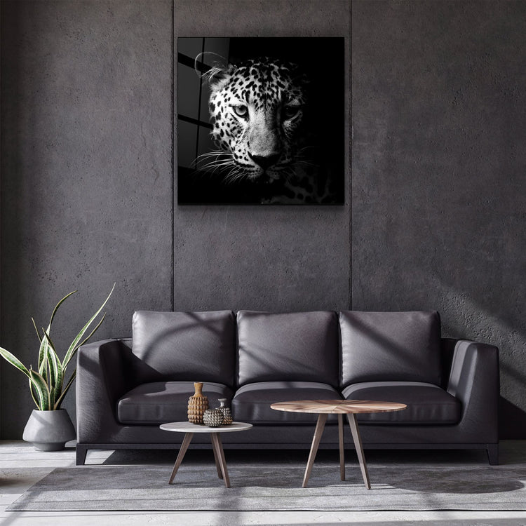 ・"Leopard"・Glass Wall Art | Artdesigna Glass Printing Wall Arts.