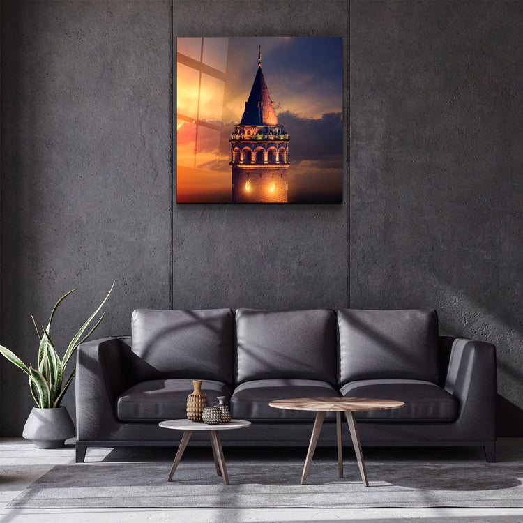 ・"Galata Tower"・Glass Wall Art | Artdesigna Glass Printing Wall Arts.