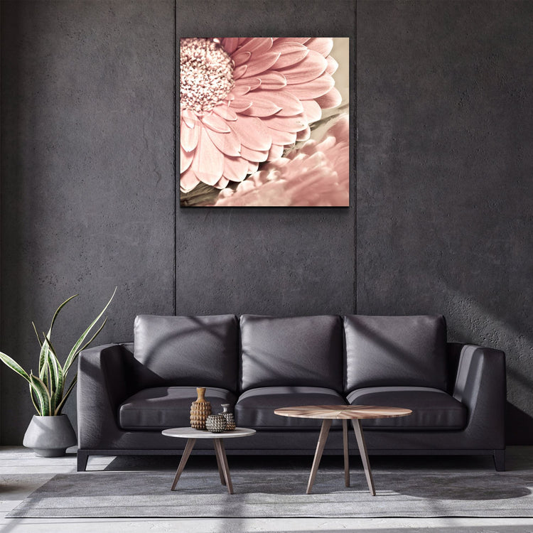 ・"Pink Flower"・Glass Wall Art | Artdesigna Glass Printing Wall Arts.