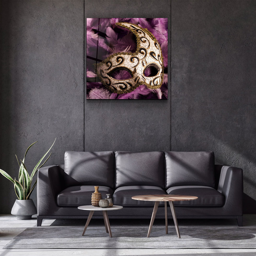 ・"Ball Mask"・Glass Wall Art | Artdesigna Glass Printing Wall Arts.