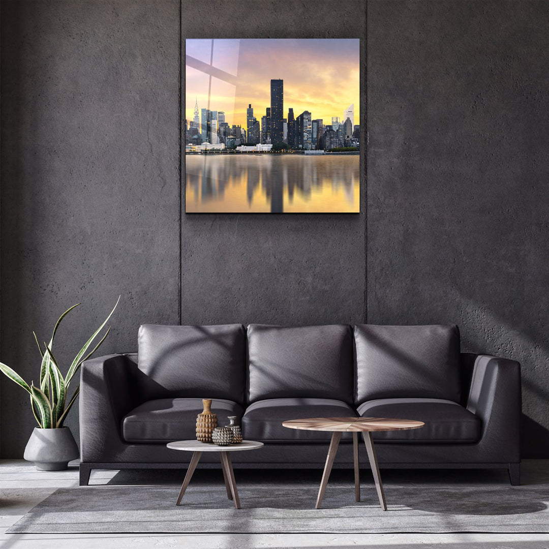 ・"Downtown (City Center)"・Glass Wall Art | Artdesigna Glass Printing Wall Arts.